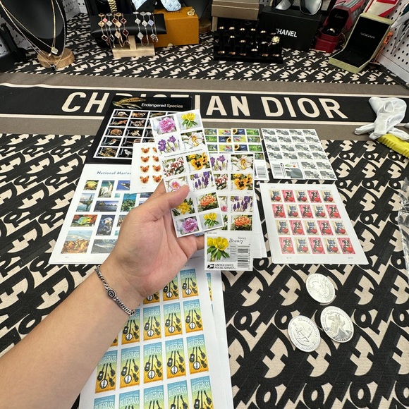 Christian Dior Logo Print Fabric